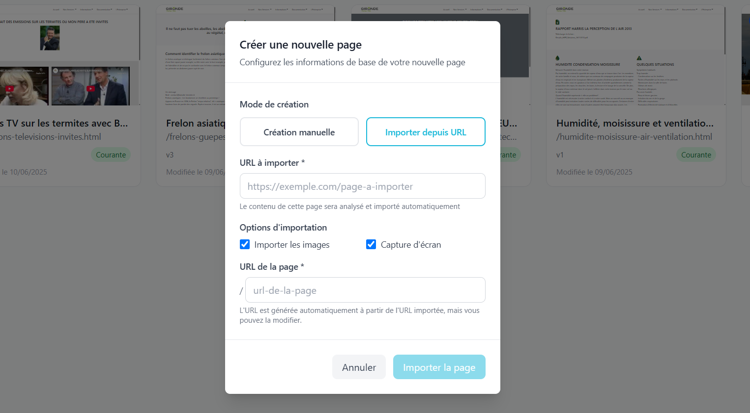 Capture d'écran - Modernisation de sites existants